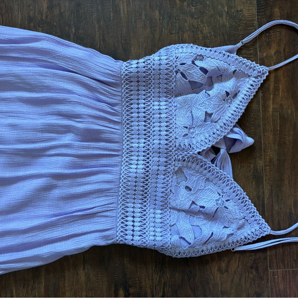Lavender Crochet Lace Dress